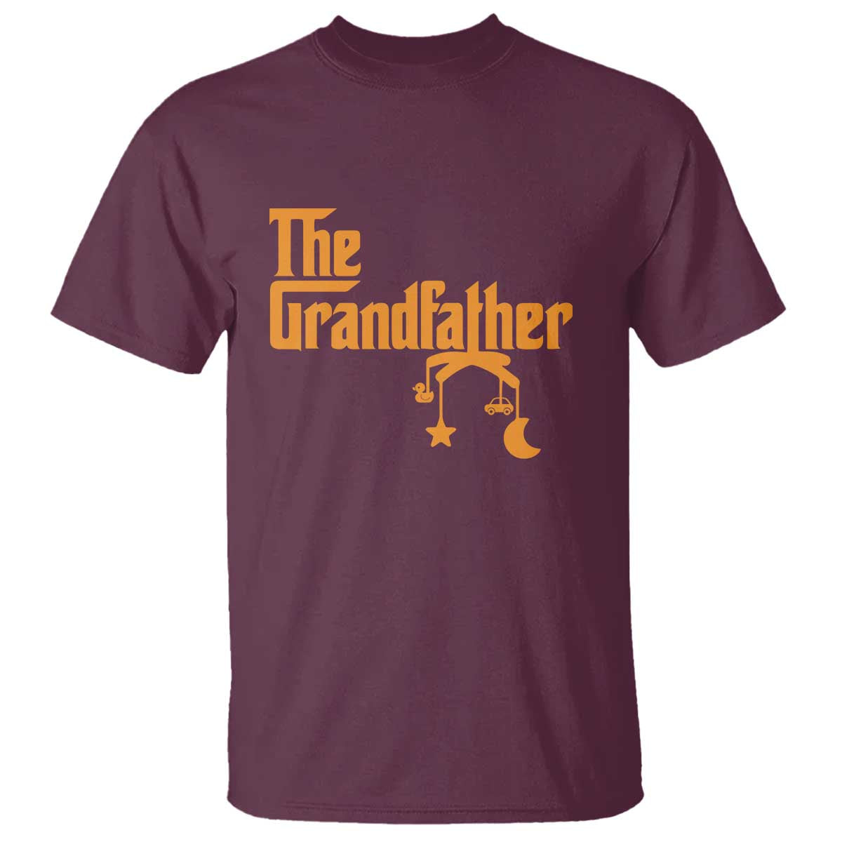 Grandfather T Shirt Funny Grandpa Fathers Day TS10 Maroon Print Your Wear