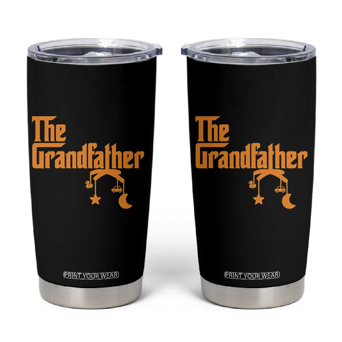 Grandfather Tumbler Cup Funny Grandpa Fathers Day TS10 Black Print Your Wear