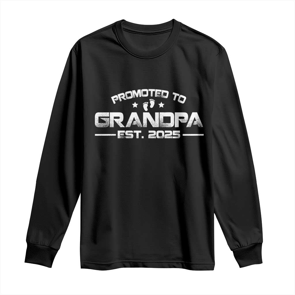 Grandpa Est 2025 Long Sleeve Shirt New Grandpa Father's Day Gift TS10 Black Print Your Wear