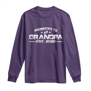 Grandpa Est 2025 Long Sleeve Shirt New Grandpa Father's Day Gift TS10 Purple Print Your Wear