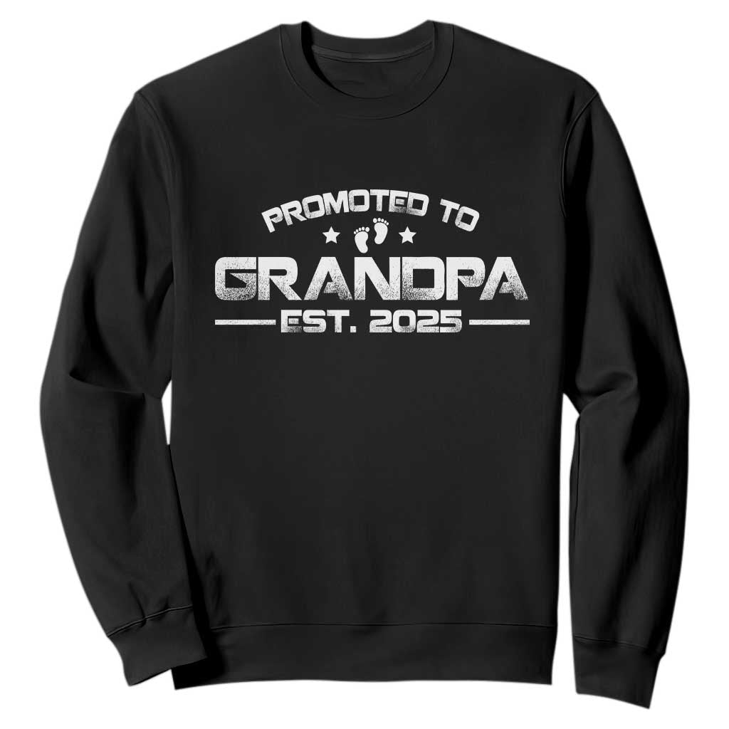 Grandpa Est 2025 Sweatshirt New Grandpa Father's Day Gift TS10 Black Print Your Wear