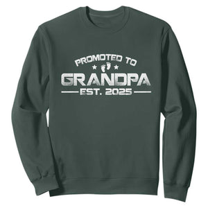 Grandpa Est 2025 Sweatshirt New Grandpa Father's Day Gift TS10 Dark Forest Green Print Your Wear