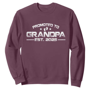 Grandpa Est 2025 Sweatshirt New Grandpa Father's Day Gift TS10 Maroon Print Your Wear