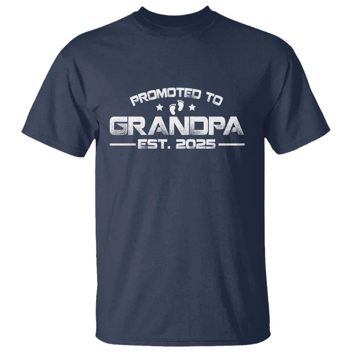 Grandpa Est 2025 T Shirt New Grandpa Father's Day Gift TS10 Navy Print Your Wear