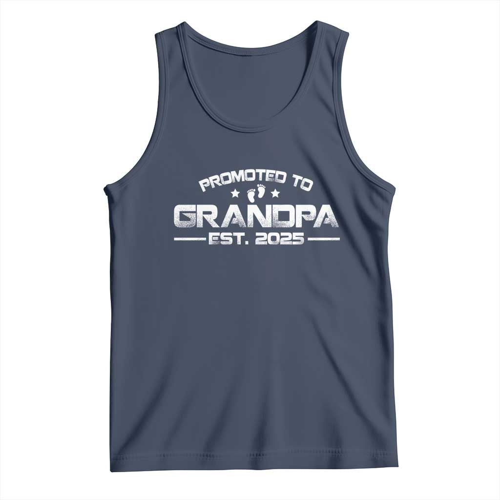 Grandpa Est 2025 Tank Top New Grandpa Father's Day Gift TS10 Navy Print Your Wear