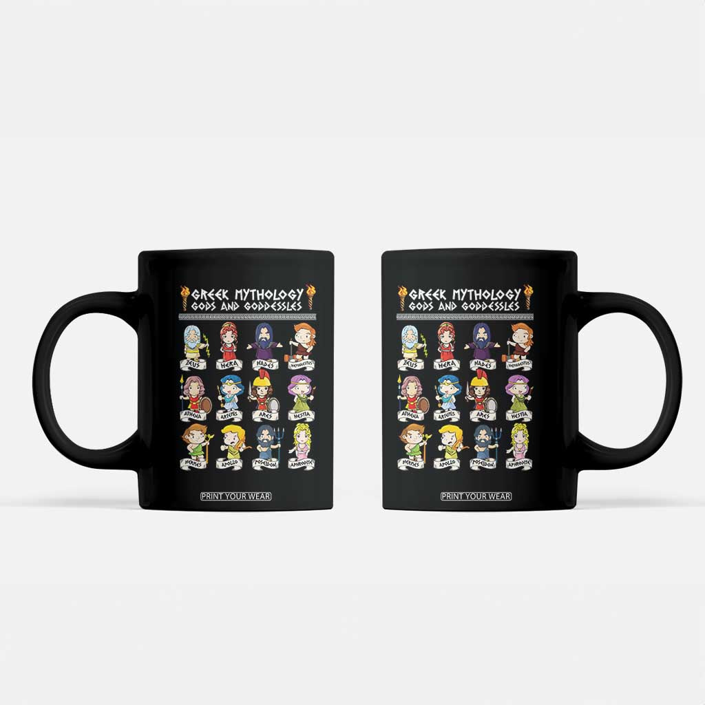 Greek Mythology Coffee Mug Gods And Goddesses TS09 Black Print Your Wear