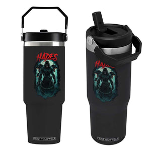 Greek Mythology Hades Flip Straw Tumbler God Of The Underworld Cerberus TS09 One Size: 30 oz Black Print Your Wear