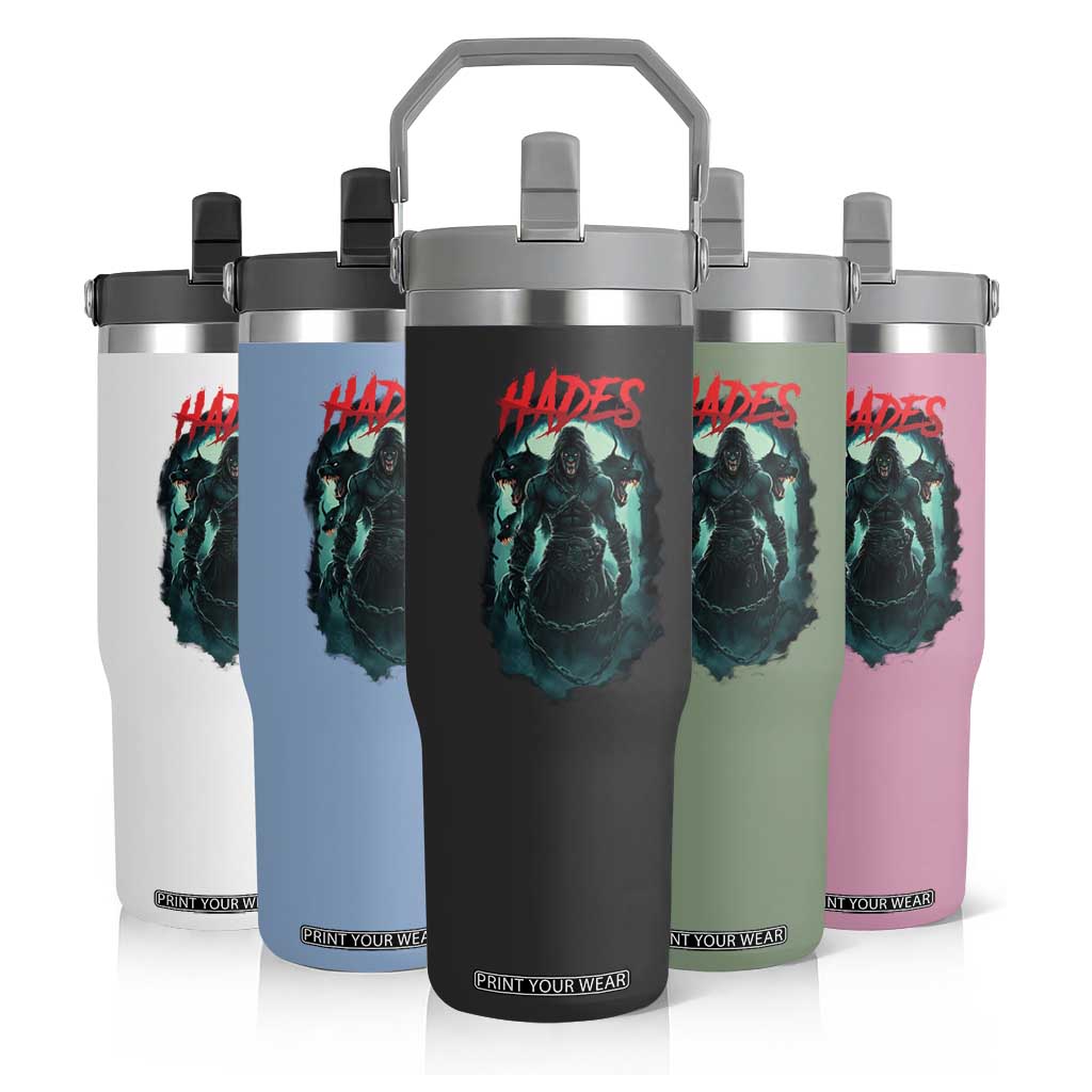 Greek Mythology Hades Flip Straw Tumbler God Of The Underworld Cerberus TS09 Print Your Wear