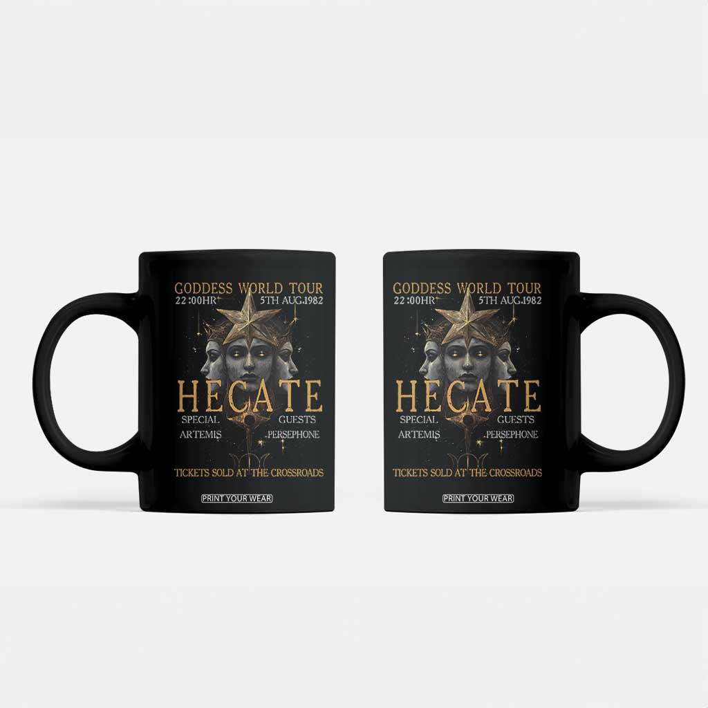 Greek Mythology Hecate Triple Goddess Coffee Mug Goddess World Tour Persephone Artemis TS09 Black Print Your Wear