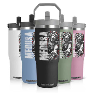 Greek Mythology Medusa Flip Straw Tumbler TS09 Print Your Wear