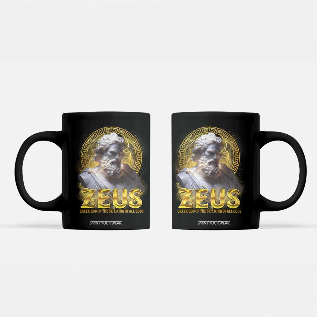 Greek Mythology Zeus Coffee Mug God Of The Sky King Of All Gods TS09 Black Print Your Wear
