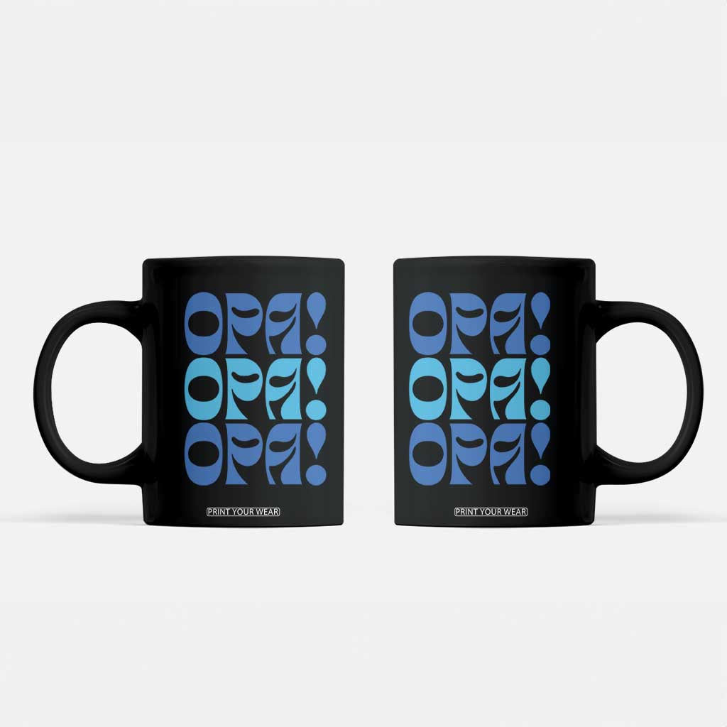 Greek Oops Opa Coffee Mug TS09 Black Print Your Wear
