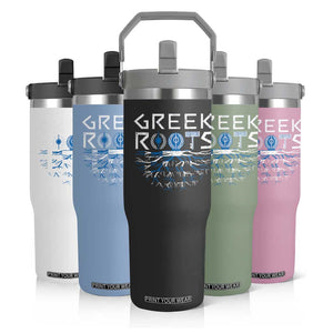 Greek Roots Pride Flip Straw Tumbler TS09 Print Your Wear