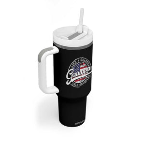 Grumpa Like Regular Grandpa Only Grumpier Tumbler With Handle Funny Grandfather Grandpa American Flag TS10 Print Your Wear