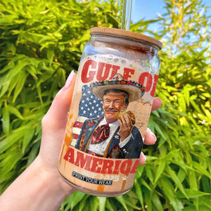 Gulf Of USA 2025 Glass Can USA American Flag Trump Gulf Mexico TS10 Print Your Wear