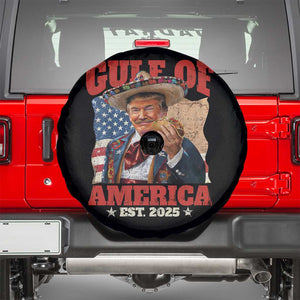 Gulf Of USA 2025 Spare Tire Cover USA American Flag Trump Gulf Mexico TS10 Black Print Your Wear