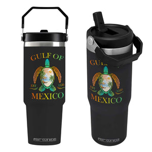 Gulf Of USA Est 2025 x Funny Turtle Beach Vibe TS02 One Size: 30 oz Black Print Your Wear