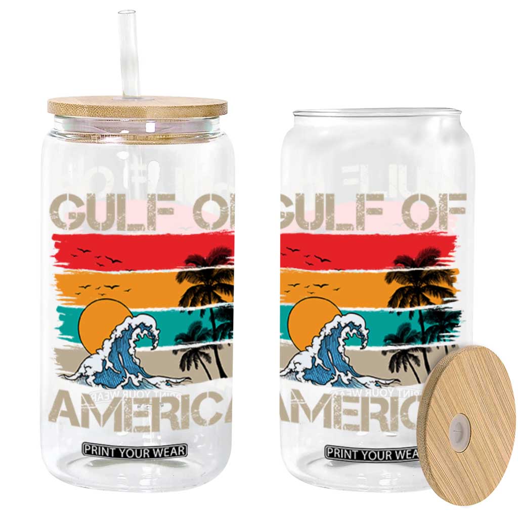 Gulf Of USA Glass Can Funny Beach Summer Vacation Retro Vintage TS10 Black Print Your Wear