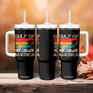 Gulf Of USA Tumbler With Handle Funny Beach Summer Vacation Retro Vintage TS10 Print Your Wear