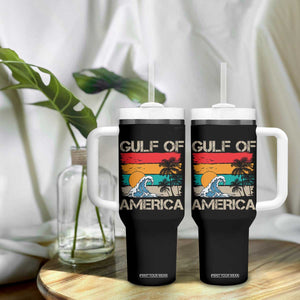 Gulf Of USA Tumbler With Handle Funny Beach Summer Vacation Retro Vintage TS10 Print Your Wear