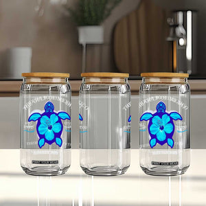 Gulf of Mexico Glass Can Texas Alabama Florida Beach Turtle Hibiscus TS10 Print Your Wear