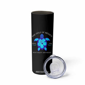 Gulf of Mexico Skinny Tumbler Texas Alabama Florida Beach Turtle Hibiscus TS10 Print Your Wear