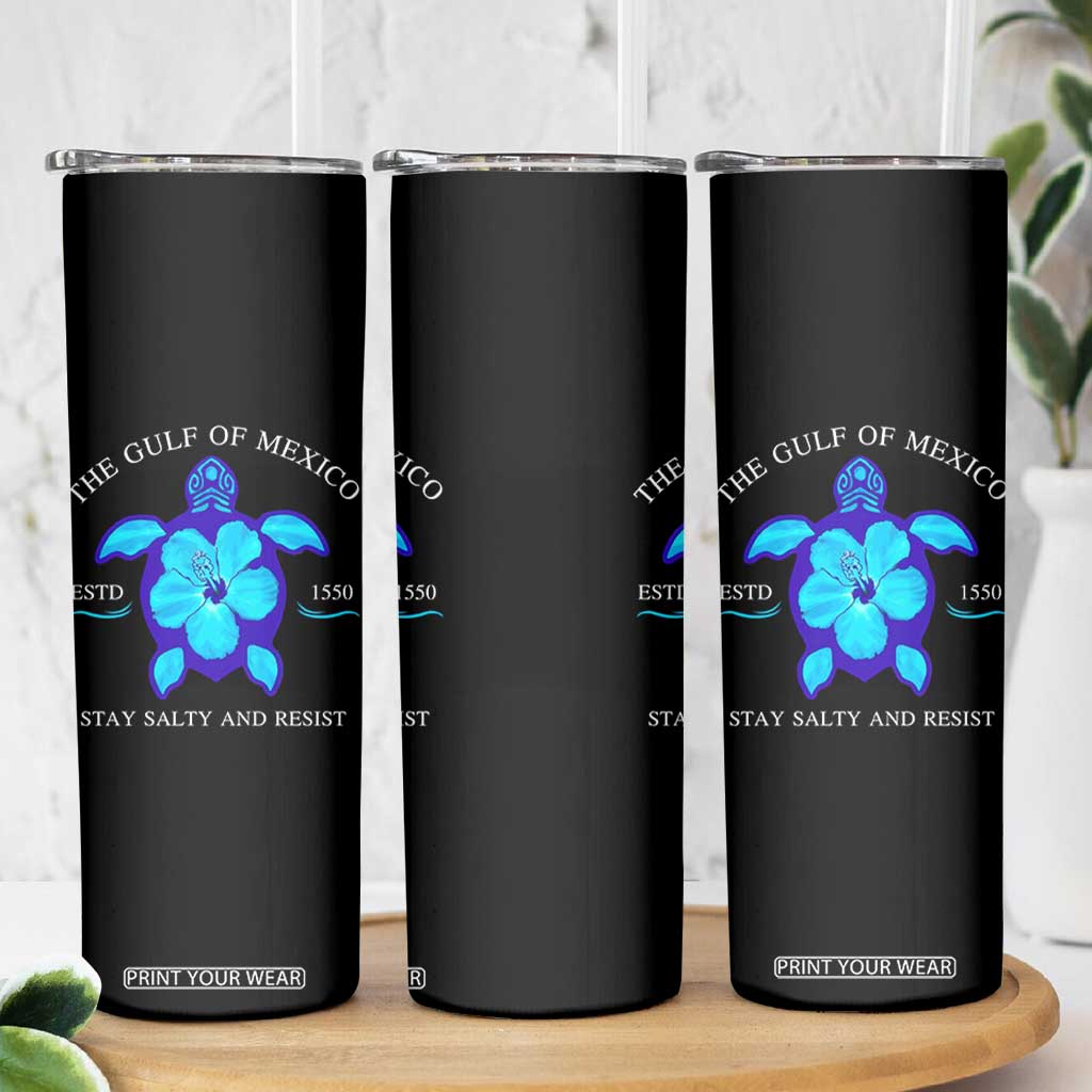 Gulf of Mexico Skinny Tumbler Texas Alabama Florida Beach Turtle Hibiscus TS10 Print Your Wear