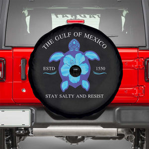 Gulf of Mexico Spare Tire Cover Texas Alabama Florida Beach Turtle Hibiscus TS10 Black Print Your Wear