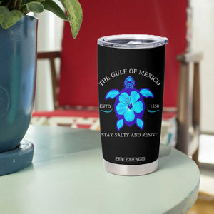 Gulf of Mexico Tumbler Cup Texas Alabama Florida Beach Turtle Hibiscus TS10 Print Your Wear