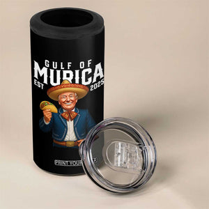 Gulf of Murica Est. 2025 4 in 1 Can Cooler Tumbler Funny Trump Sombrero Taco Parody TS02 Print Your Wear