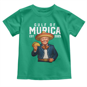 Gulf of Murica Est. 2025 Toddler T Shirt Funny Trump Sombrero Taco Parody TS02 Irish Green Print Your Wear