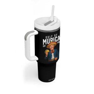 Gulf of Murica Est. 2025 Tumbler With Handle Funny Trump Sombrero Taco Parody TS02 Print Your Wear