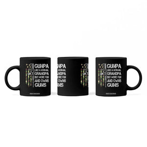 Gunpa Coffee Mug Guns Grandpa More Fun Camo American Flag USA Camouflage TS10 Print Your Wear