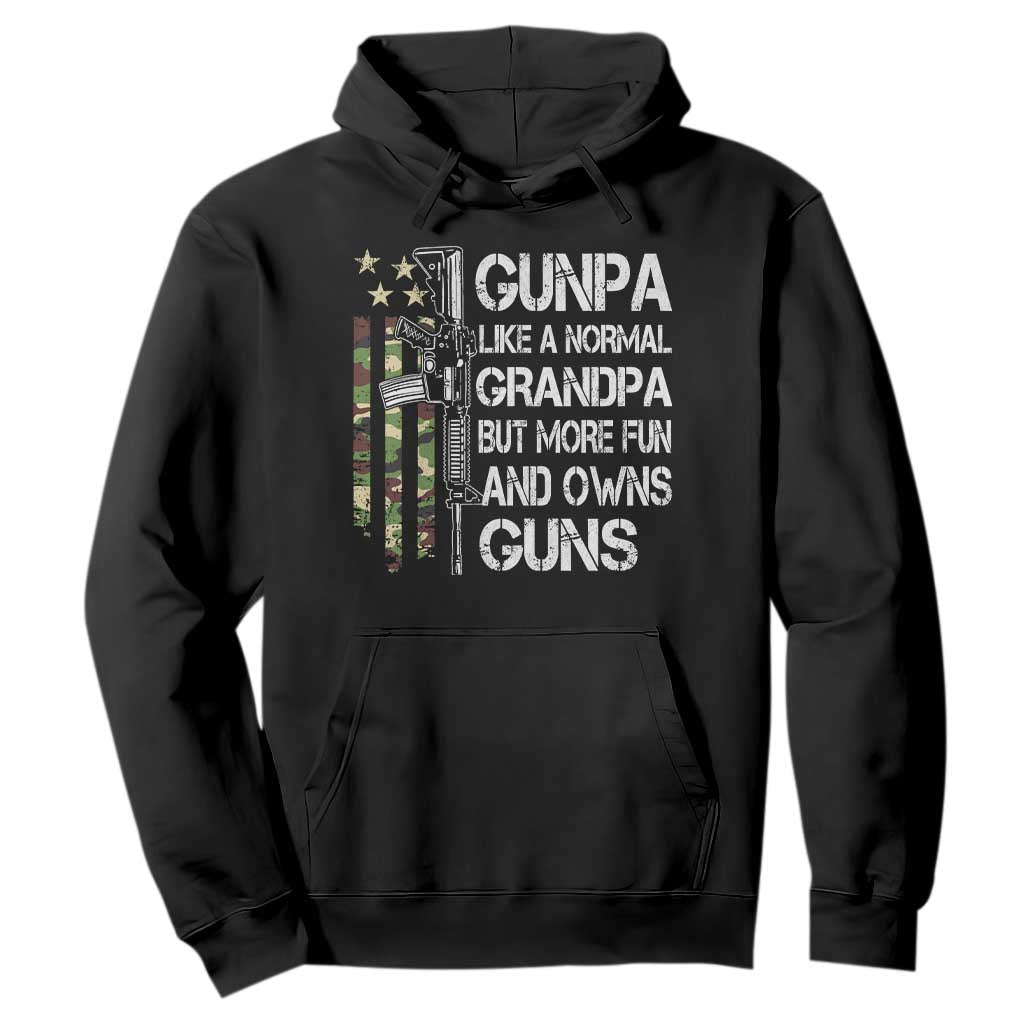 Gunpa Hoodie Guns Grandpa More Fun Camo American Flag USA Camouflage TS10 Black Print Your Wear