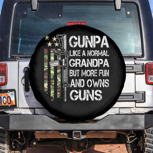 Gunpa Spare Tire Cover Guns Grandpa More Fun Camo American Flag USA Camouflage TS10 No hole Black Print Your Wear