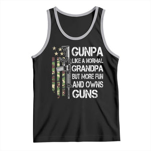 Gunpa Tank Top Guns Grandpa More Fun Camo American Flag USA Camouflage TS10 Black Athletic Heather Print Your Wear