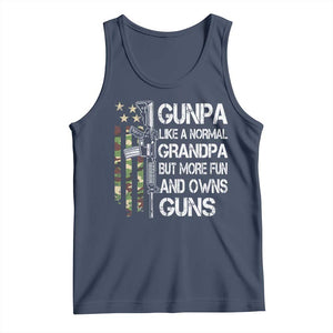 Gunpa Tank Top Guns Grandpa More Fun Camo American Flag USA Camouflage TS10 Navy Print Your Wear