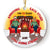 Personalized JP Christmas Ornaments Fireplace Annoying Each Other Circle Ceramic CTM Ornament Custom - Printyourwear