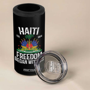 Haiti Freedom Began With Us 4 in 1 Can Cooler Tumbler Haitian Flag Day TS11 Print Your Wear