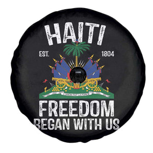 Haiti Freedom Began With Us Spare Tire Cover Haitian Flag Day TS11 Print Your Wear