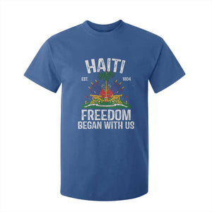 Haiti Freedom Began With Us T Shirt For Kid Haitian Flag Day TS11 Royal Blue Print Your Wear