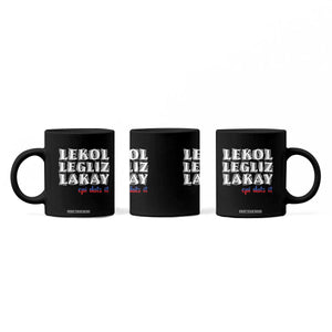 Haitian Pride Coffee Mug Haitian Lekol Legliz Lakay Haiti Flag Creole Saying TS11 Print Your Wear