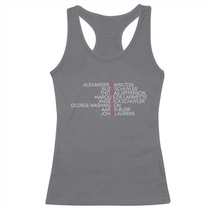 Hamilton Eliza Jefferson Angelica & Burr Names Racerback Tank Top TS10 Charcoal Print Your Wear