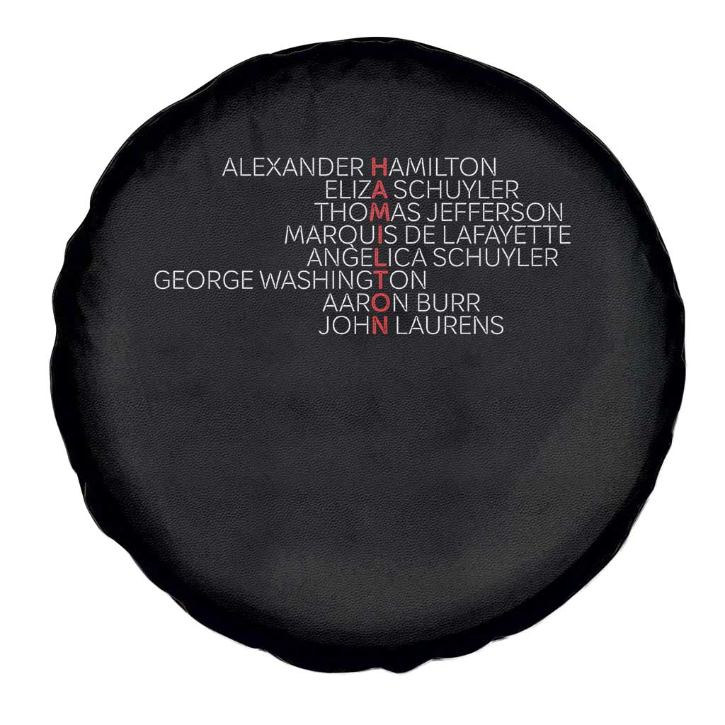 Hamilton Eliza Jefferson Angelica & Burr Names Spare Tire Cover TS10 Print Your Wear
