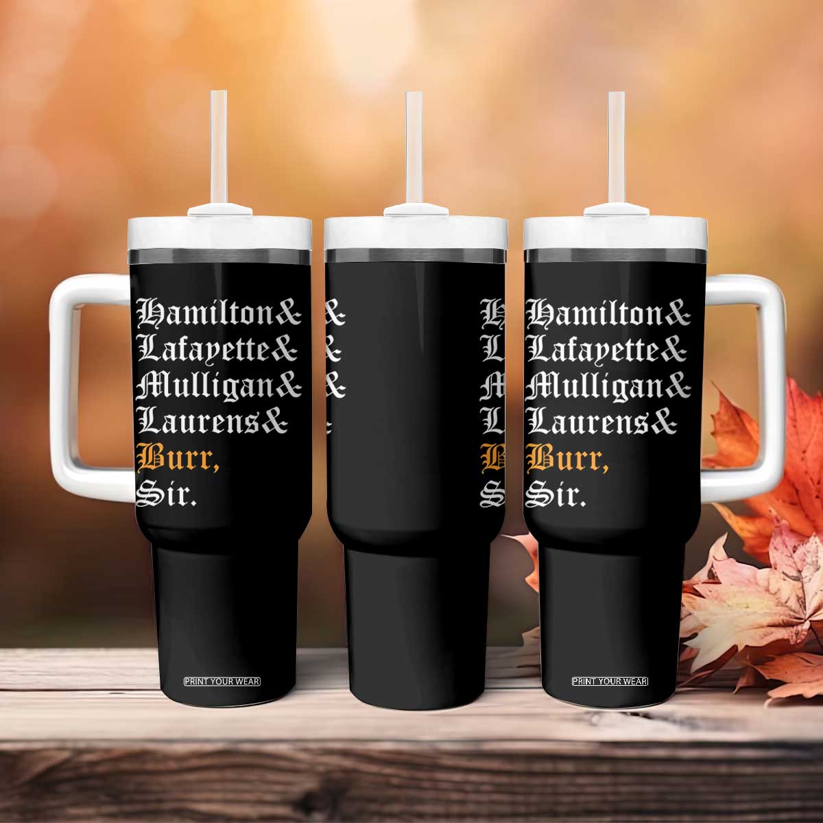 Hamilton Laurens Lafayette Mulligan Burr, Sir Tumbler With Handle TS10 Print Your Wear