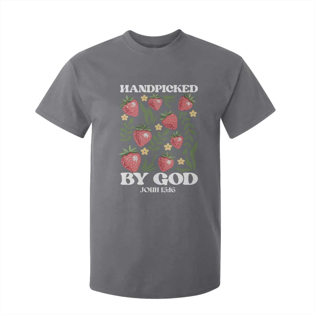 Handpicked By God T Shirt For Kid Religious Christian Bible Verse Strawberries TS11 Charcoal Print Your Wear