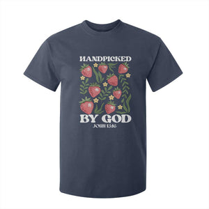 Handpicked By God T Shirt For Kid Religious Christian Bible Verse Strawberries TS11 Navy Print Your Wear