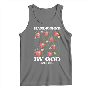Handpicked By God Tank Top Religious Christian Bible Verse Strawberries TS11 Black Heather Print Your Wear