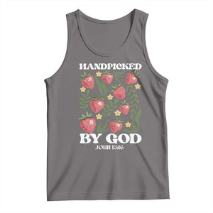 Handpicked By God Tank Top Religious Christian Bible Verse Strawberries TS11 Deep Heather Print Your Wear