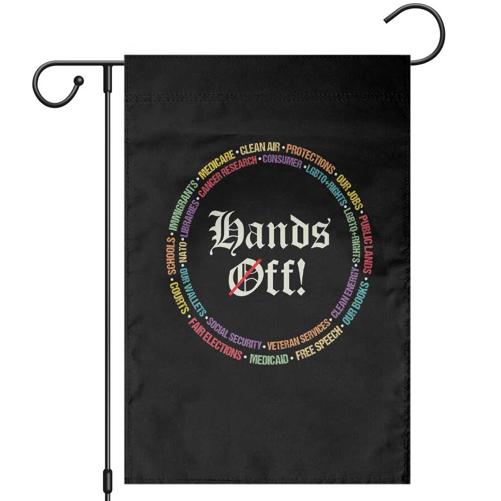 Hands Off Garden Flag Human Rights Social Security And Medicare Protest TS10 Black Print Your Wear